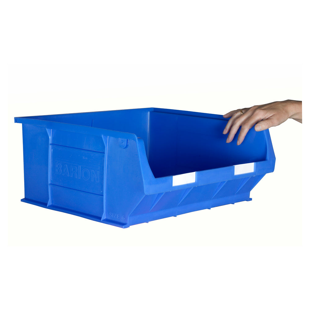 Slate Blue Small Plastic Storage Bin 6 Pack - by TCR