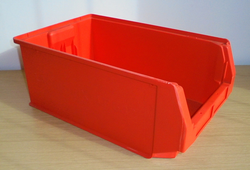 5x Used Size 7 Red Storage Bin 500x305x200mm H