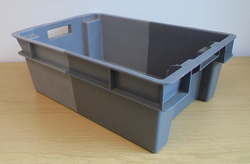 50 x Used Grey Stack and Nest Euro Container 600x400x195mm H