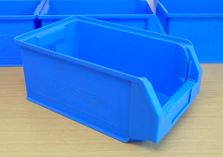 10x Used Size 4 Blue Storage Bin 350x200x130mm H