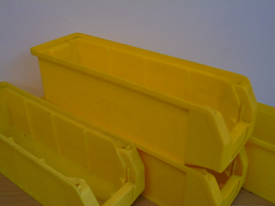 10x Used SSI 351 Yellow Storage Bin 500x150x140mm H